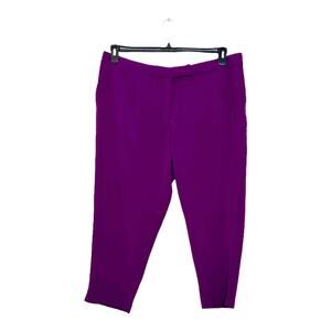 Jessica London magenta purple cropped pants size 16